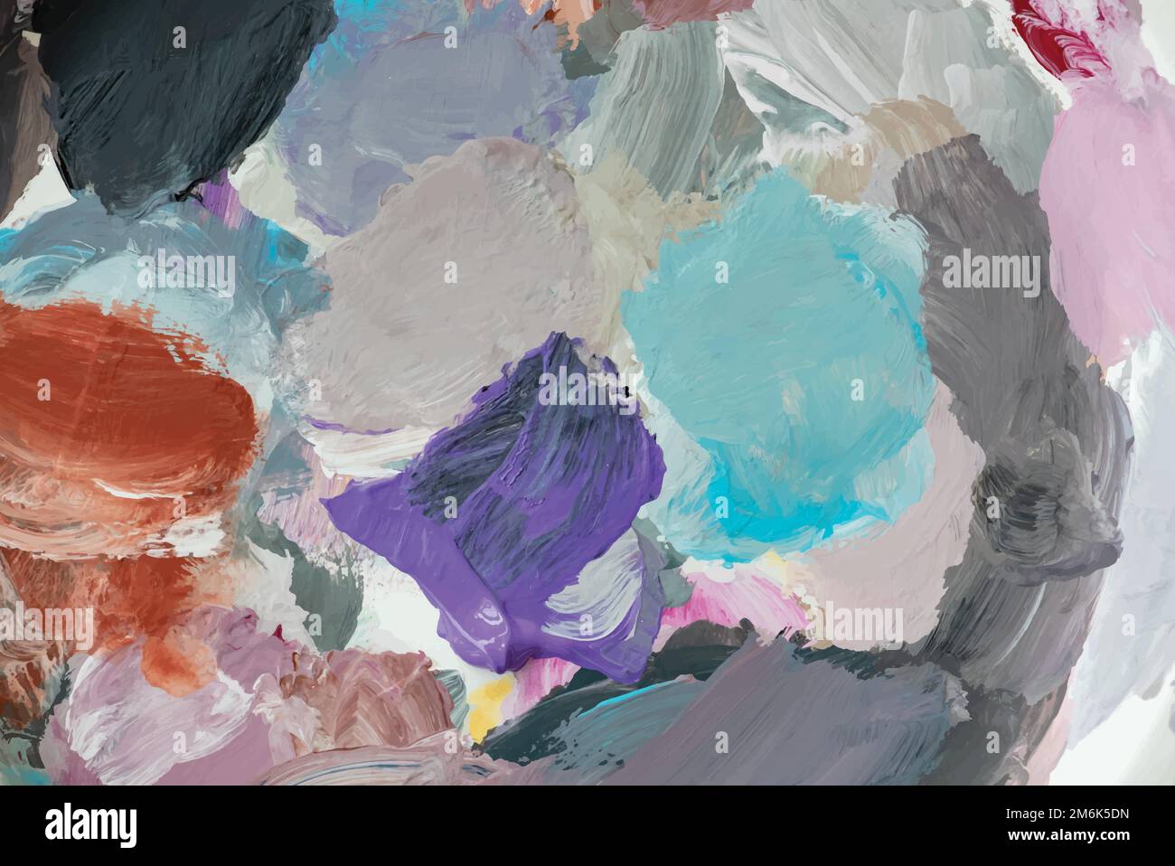 Colorful acrylic brush stroke background vector Stock Vector