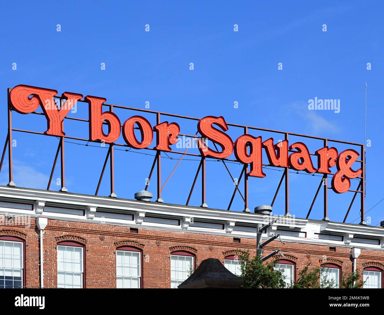 Sign in the Historical Neighborhood Ybor City, Tampa, Florida Stock Photo