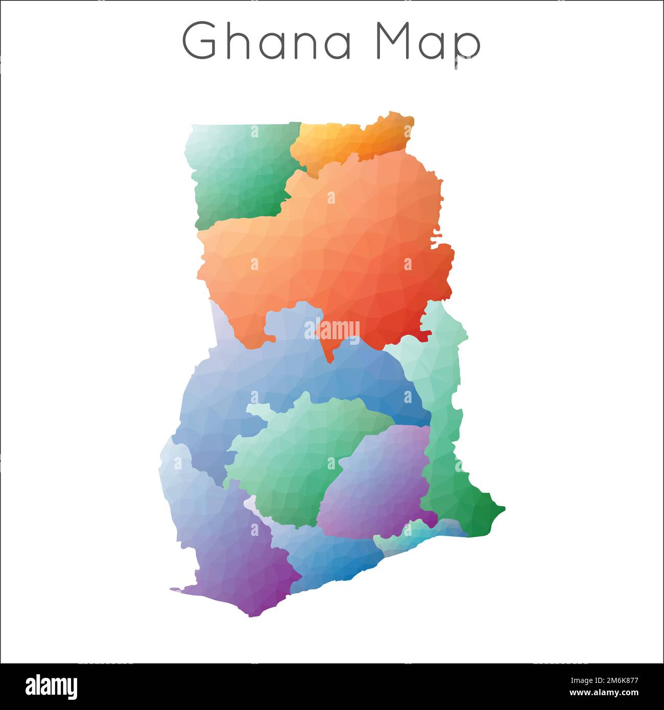 Low Poly Map Of Ghana Ghana Geometric Polygonal Mosaic Style Map Low Poly Map Of Ghana Ghana Geometric Polygonal Mosaic Style Map 2M6K877