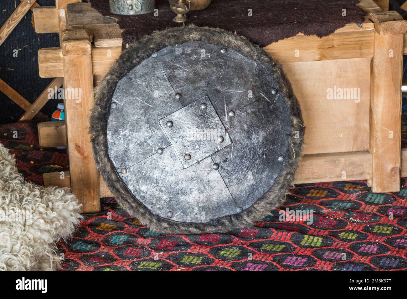 Antique shields from Ottoman times in the view Stock Photo Alamy