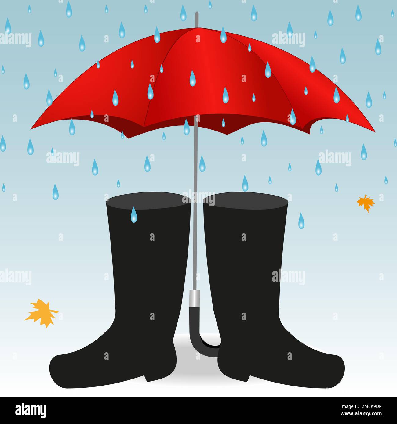 Umbrella and boots Stock Photo Alamy