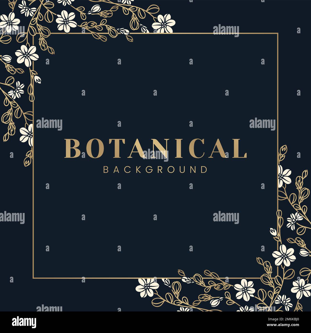 Botanical background with floral frame vector Stock Vector Image & Art ...