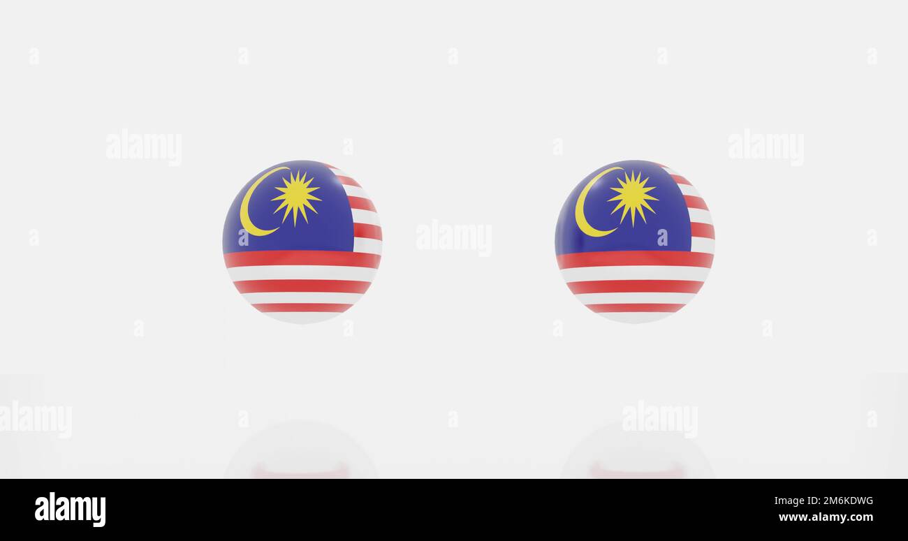 Malaysia flag icon or symbols Stock Photo