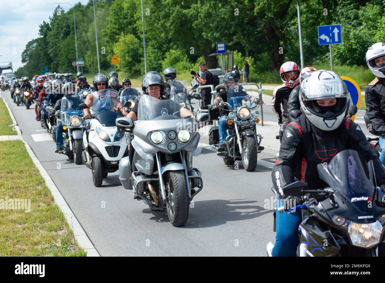 Chelm, Lubelskie, Poland - June 18, 2022: Rally of motorcyclists in Chelm at MotoKropla 2022 Stock Photo