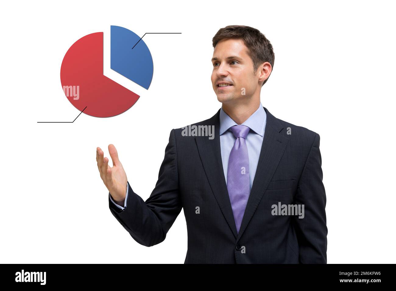 Business men and the data Stock Photo