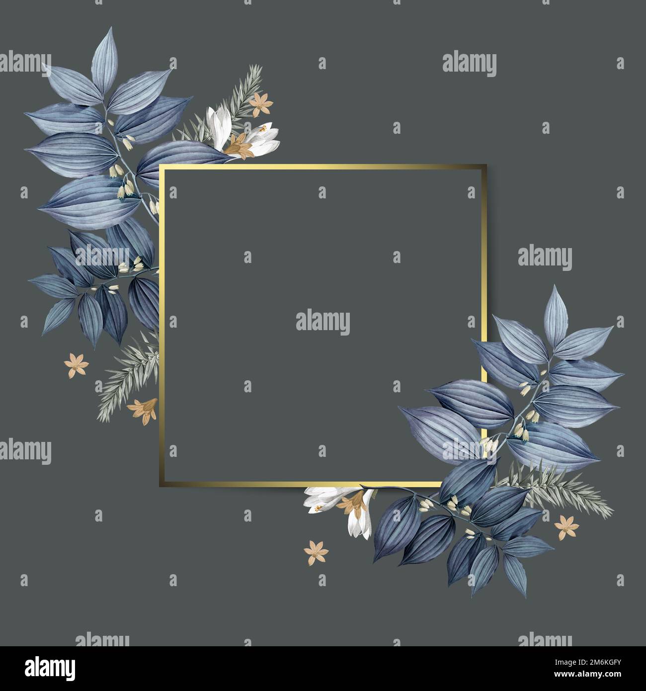 Empty floral frame design vector Stock Vector Image & Art - Alamy