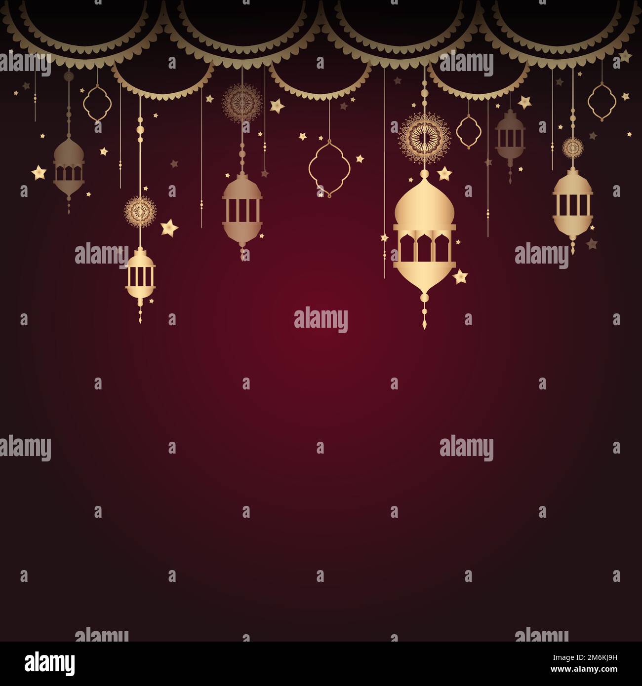 Eid mubarak lantern background vector Stock Vector Image & Art - Alamy