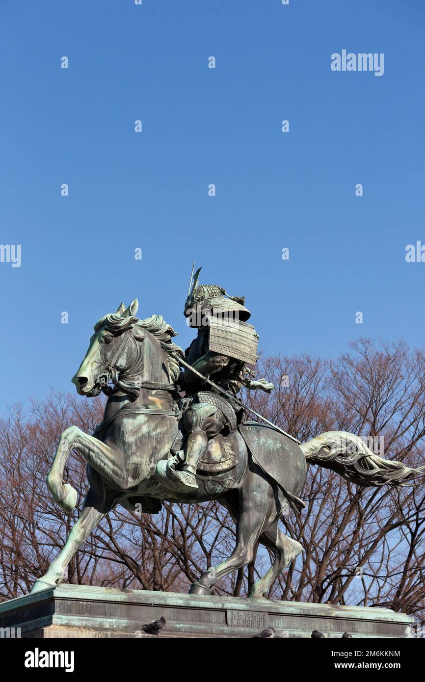 Japanese samurai statue Stock Photo Alamy