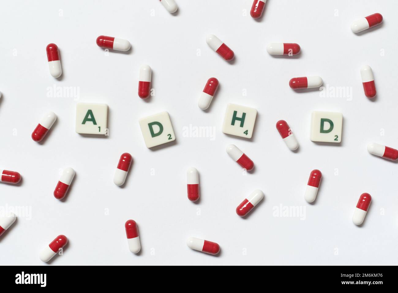 ADHD blocks and pharmaceutical tablets Stock Photo Alamy