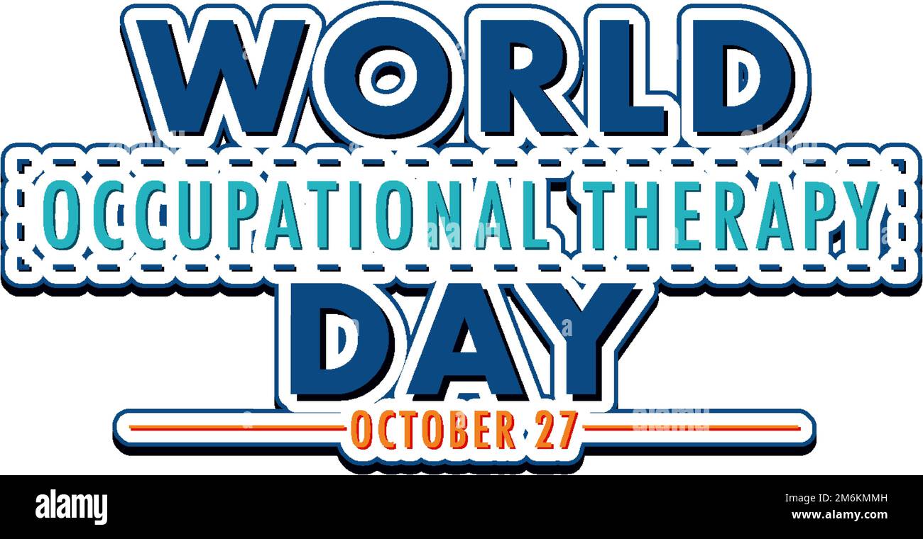 World occupational therapy day text design illustration Stock Vector