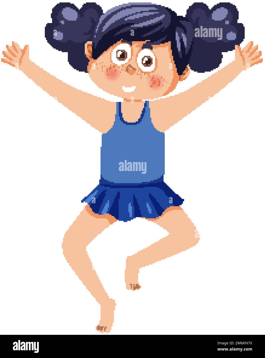 Cute girl wearing swimsuit illustration Stock Vector Image & Art Alamy