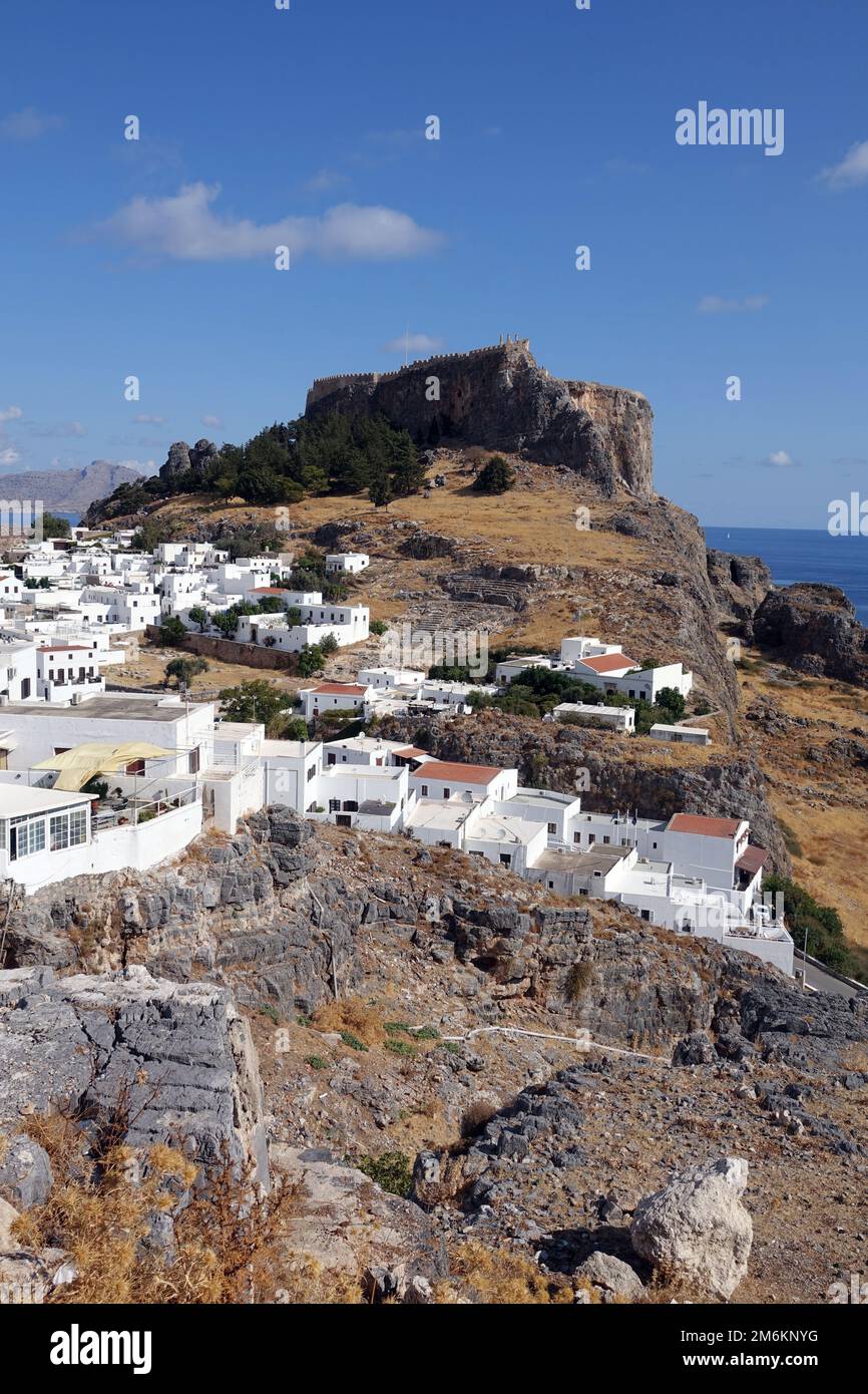 Lindos White Rodes Lindos on Rhodes Stock Photo - Alamy