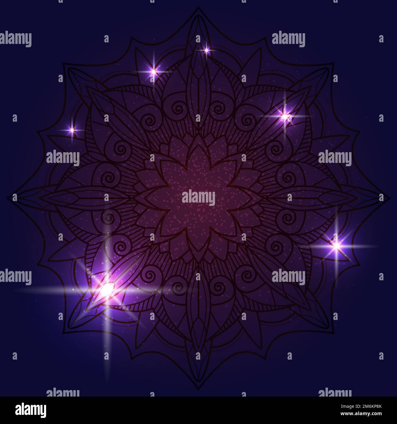 Eid mubarak lotus background vector Stock Vector
