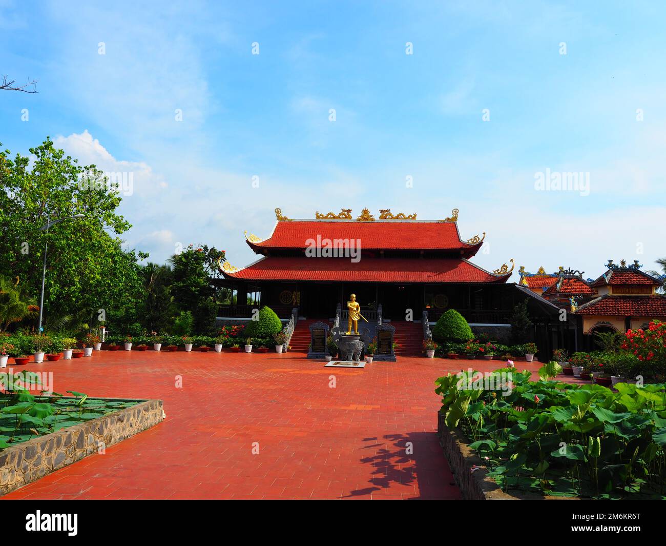 Holy Buddhist Nguyen Trung Truc Temple - spiritual destination in Ganh Dau, Phu Quoc, Vietnam, South East Asia #Asia #Vietnam #SouthEastAsia Stock Photo