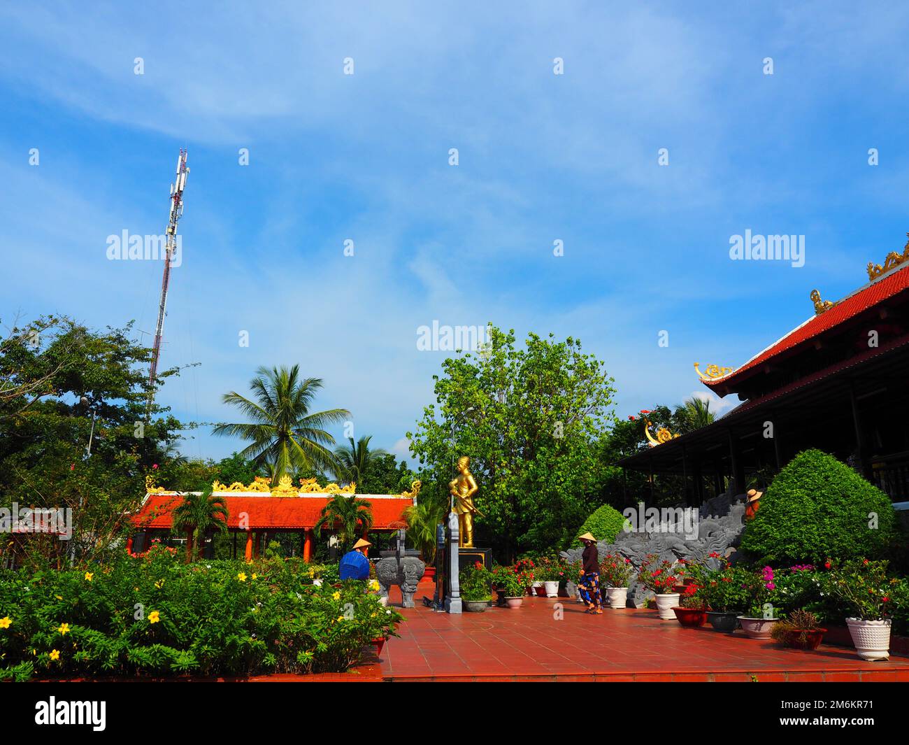 Holy Buddhist Nguyen Trung Truc Temple - spiritual destination in Ganh Dau, Phu Quoc, Vietnam, South East Asia #Asia #Vietnam #SouthEastAsia Stock Photo