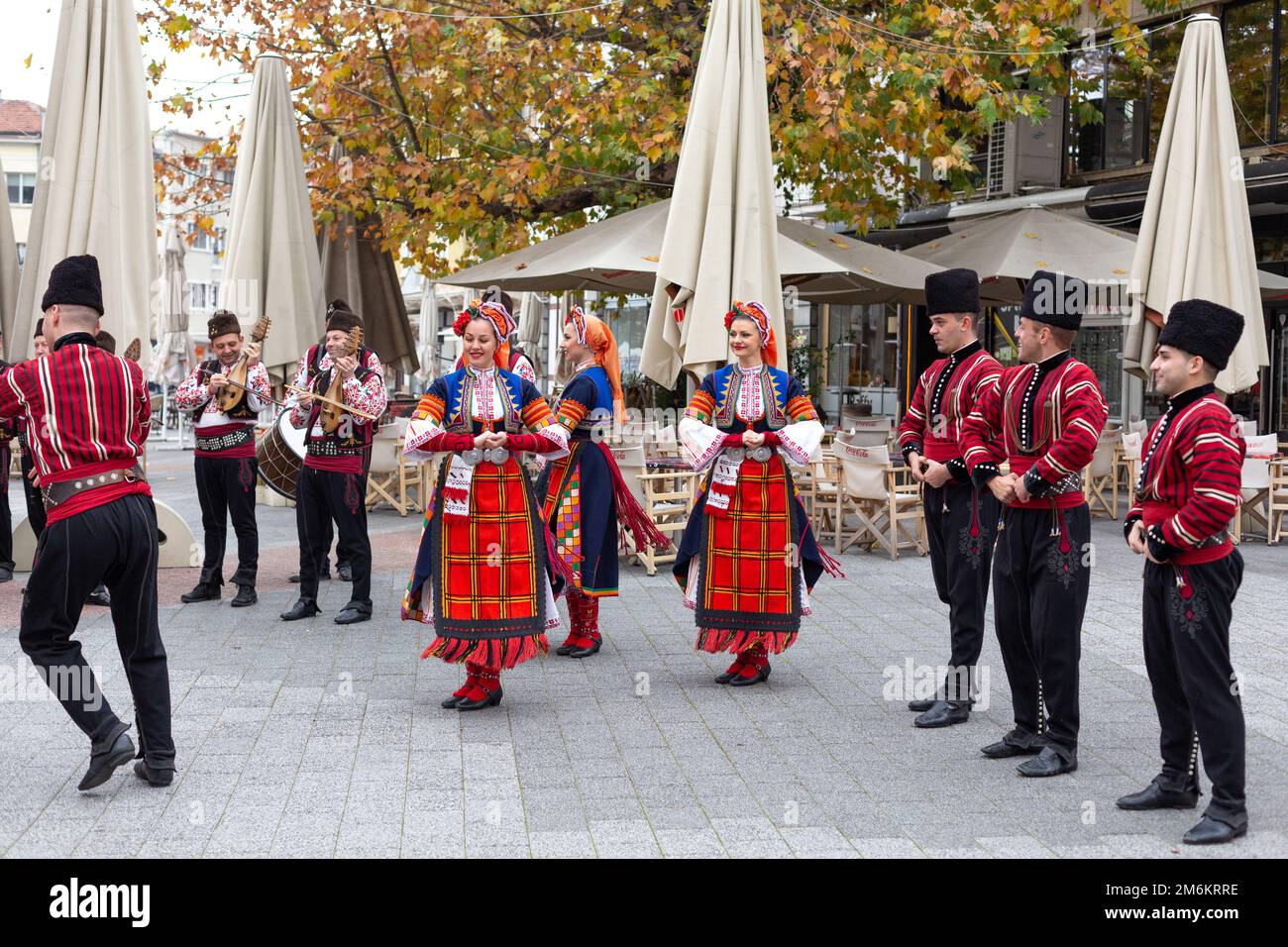 Plovdiv, Bulgaria, Young wine parade in the Old Town Stock Photo