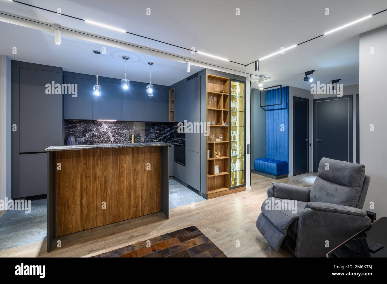 Kitchen apartment nobody hi-res stock photography and images - Alamy - Luxury Living Studio With Absolute Style