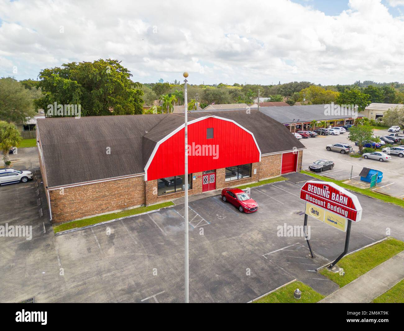Davie, FL, USA January 3, 2022 Aerial photo Davie Bedding Barn