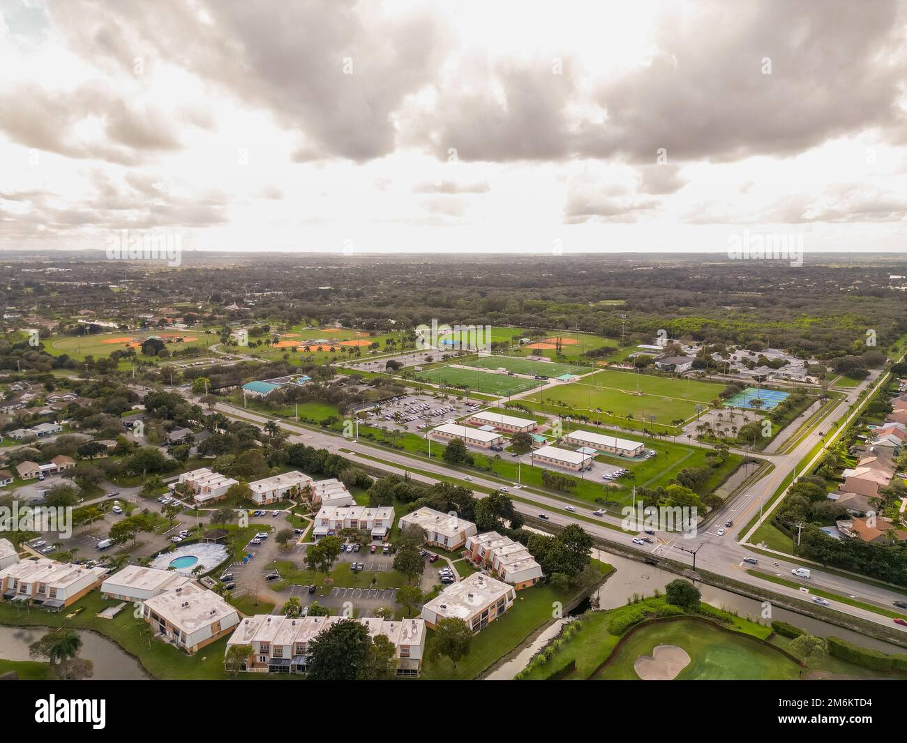 Aerial photo sports park in Davie FL Stock Photo Alamy