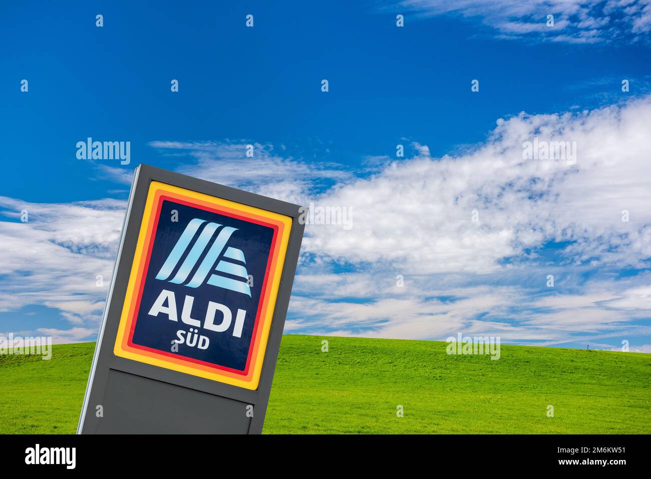 Advertising and company sign of the company Aldi SÃ¼d Stock Photo - Alamy