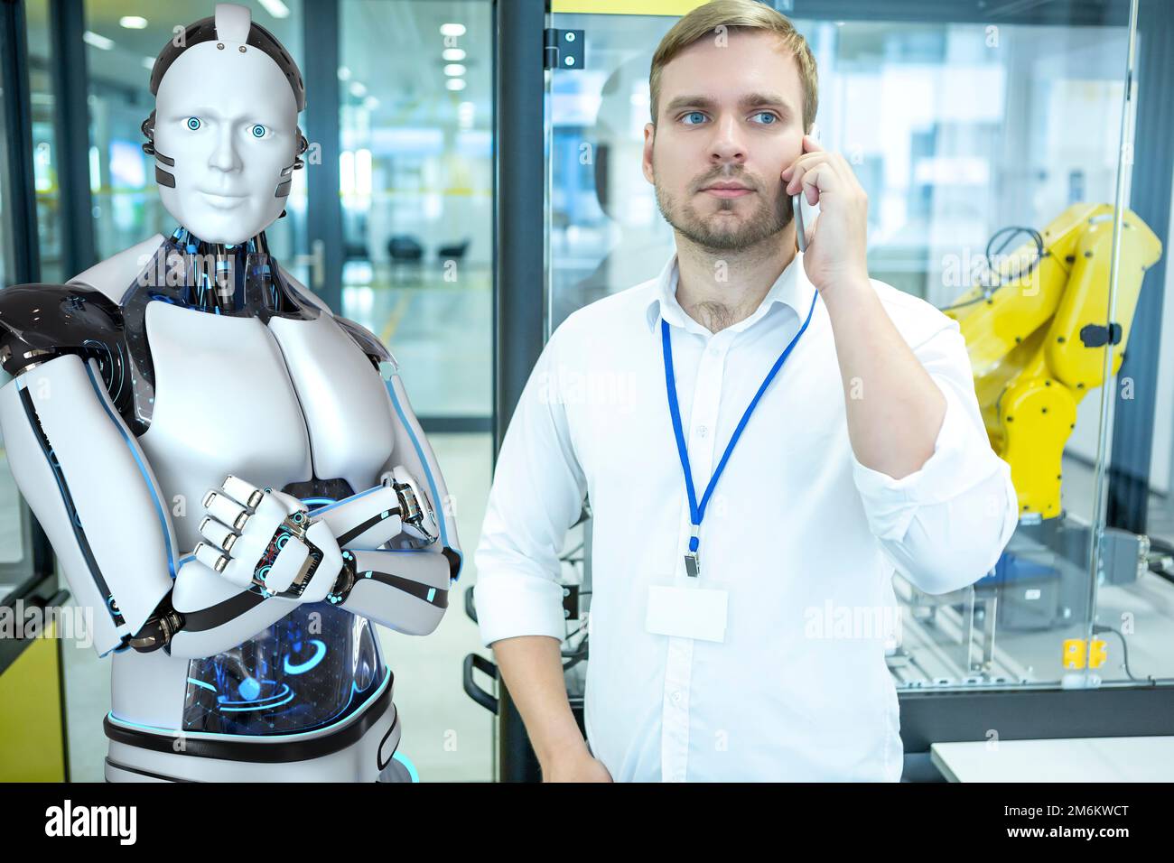 Industrial Robot Maintenance Stock Photo Alamy