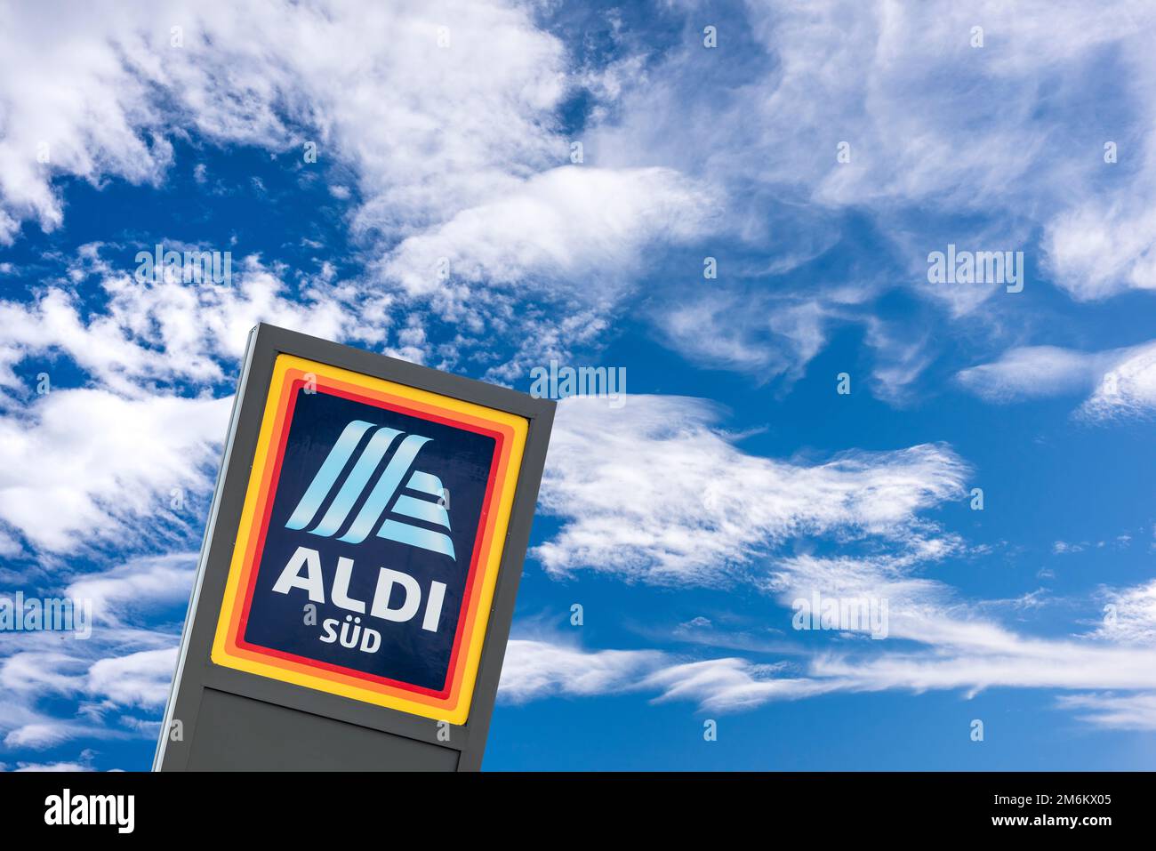 Advertising and company sign of the company Aldi SÃ¼d Stock Photo Alamy