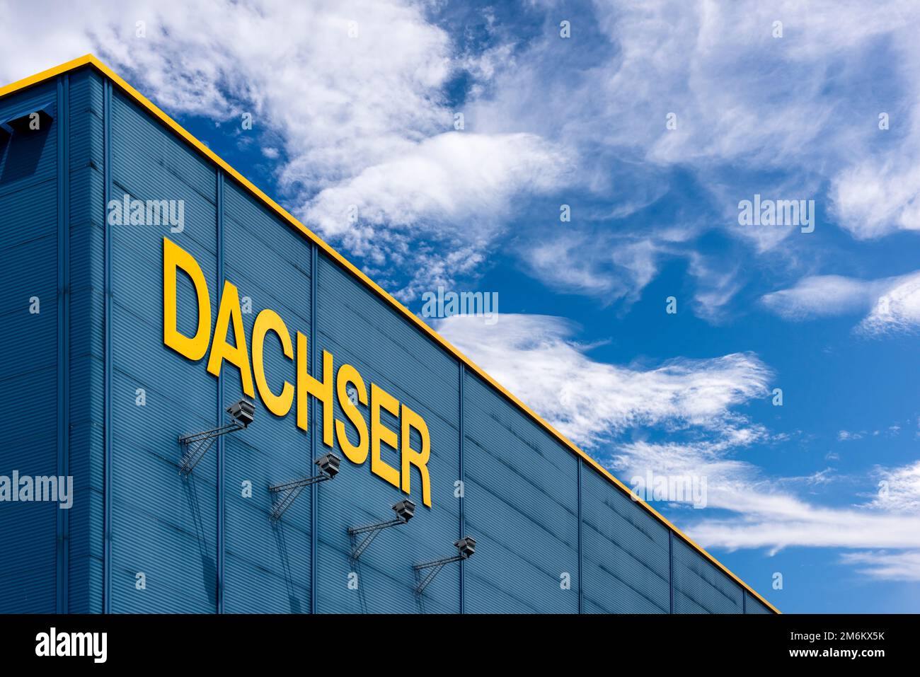 Lettering of the forwarding company DACHSER Stock Photo