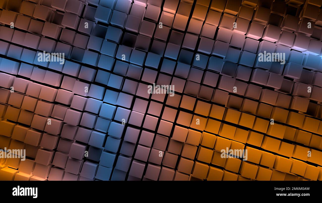 Abstract colored cube background Stock Photo