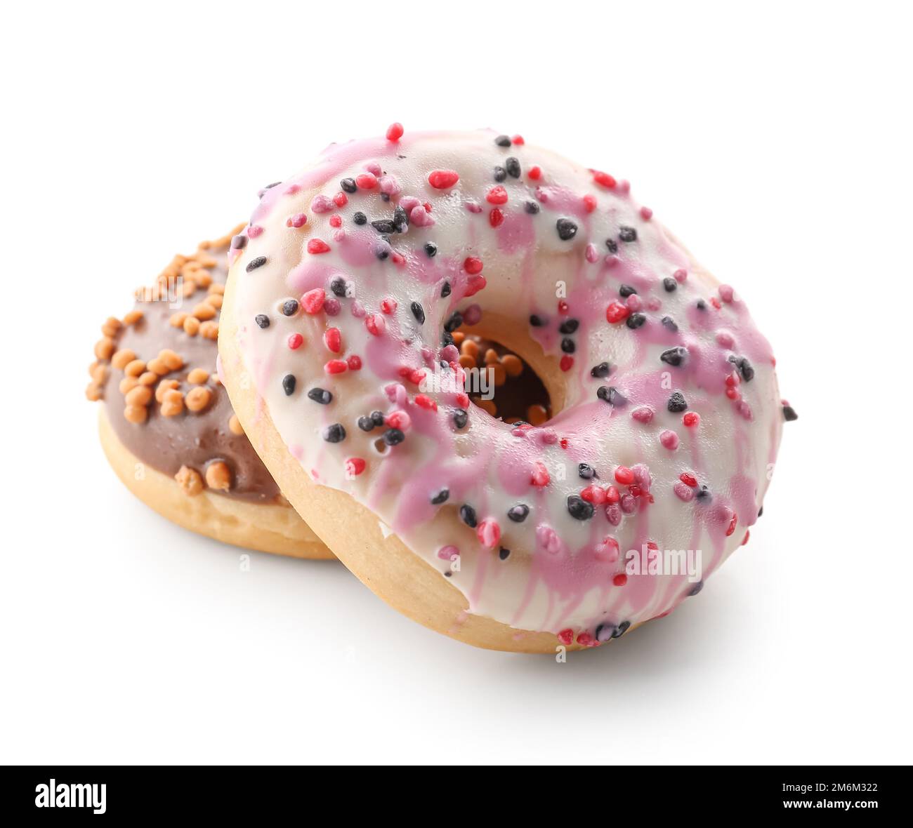 Sweet donuts isolated on white background Stock Photo - Alamy