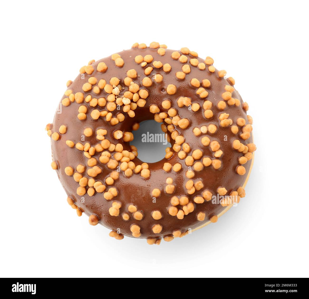 Tasty chocolate donut isolated on white background Stock Photo - Alamy