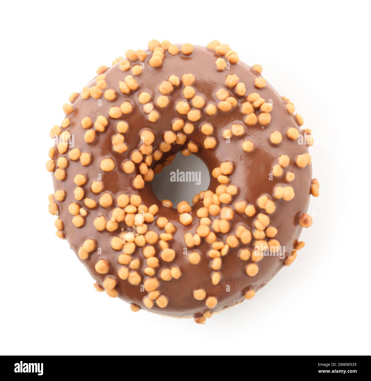 Tasty chocolate donut isolated on white background Stock Photo - Alamy