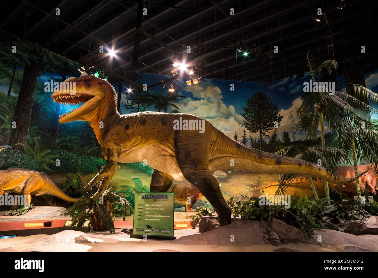 Seattle Pacific science center dinosaur models Stock Photo Alamy