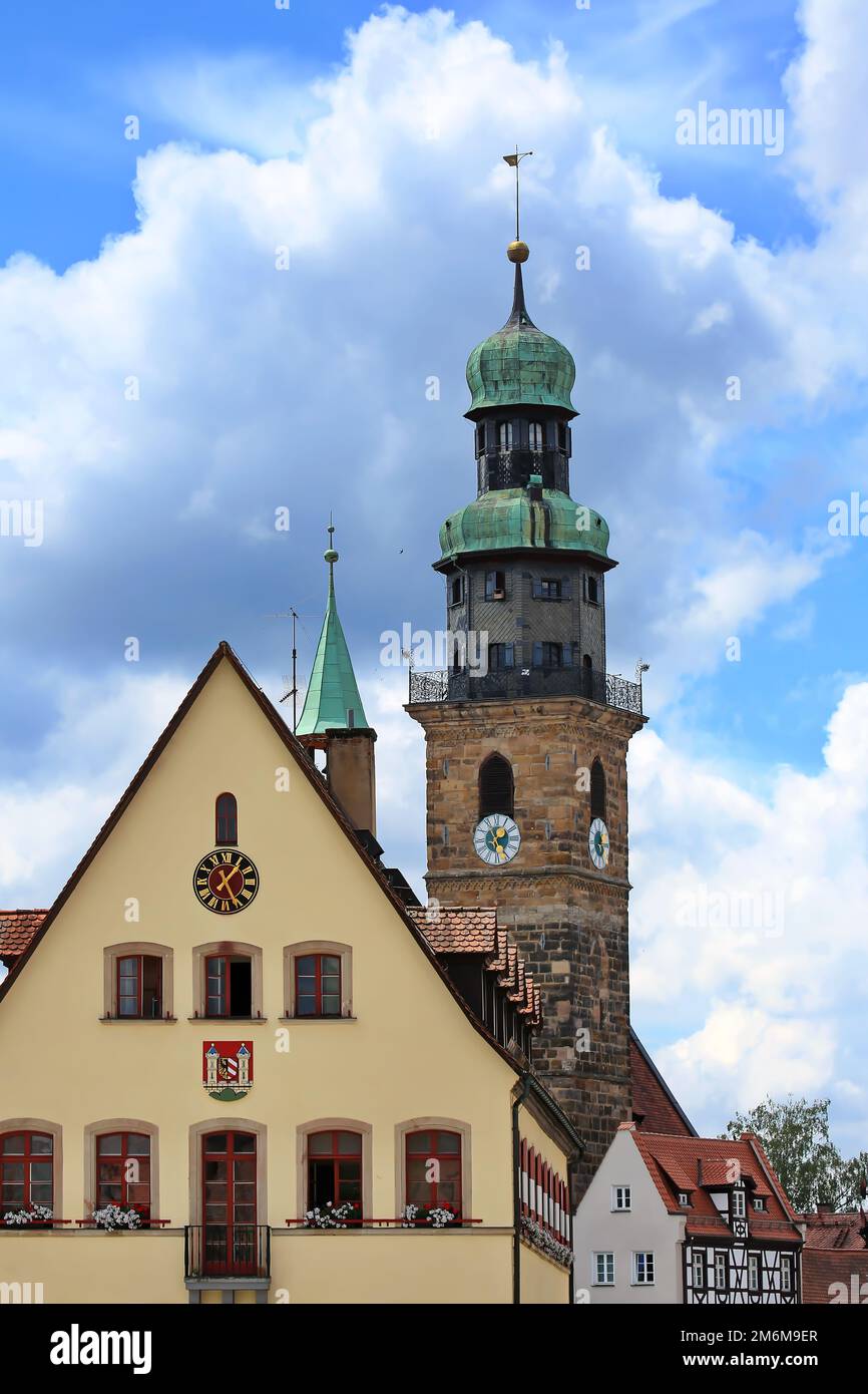 Lauf an der Pegnitz is a town in Bavaria with many historical sights Stock Photo