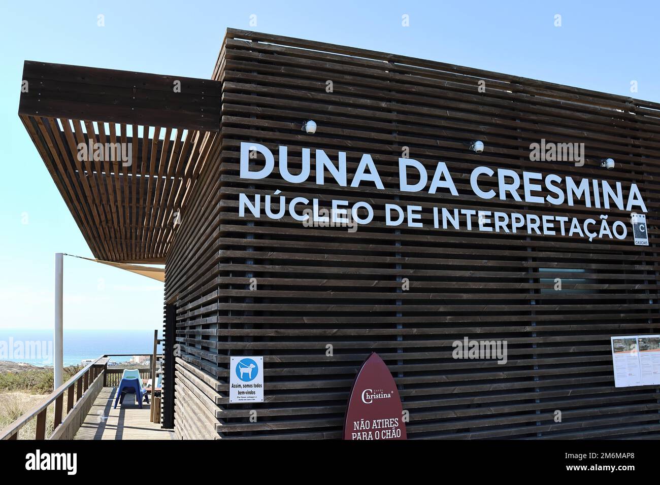 The Cresmina Dune Interpretation Building in Cascais, Portugal Stock Photo