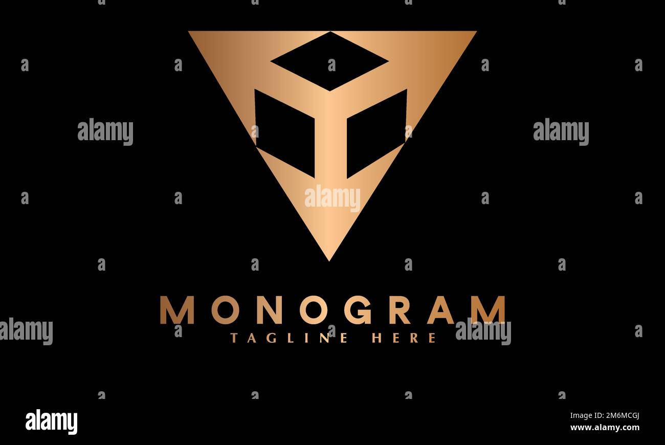 Alphabet Y or Arrows font Abstract monogram vector logo template design vector Stock Vector