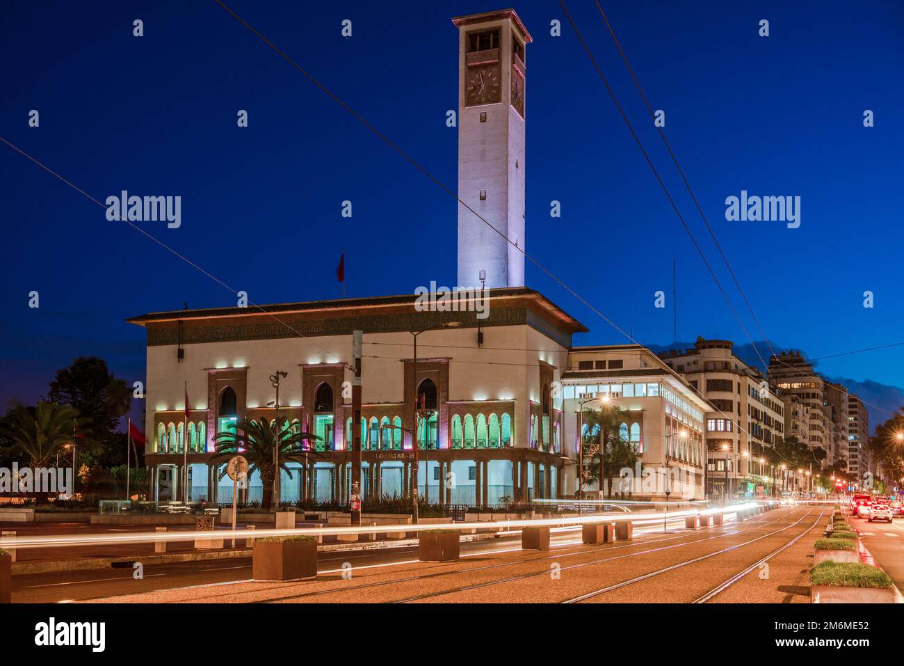 Casablanca, Morocco. December 5, 2022. Wilaya de Casablanca-Settat City Hall building Government Office Stock Photo