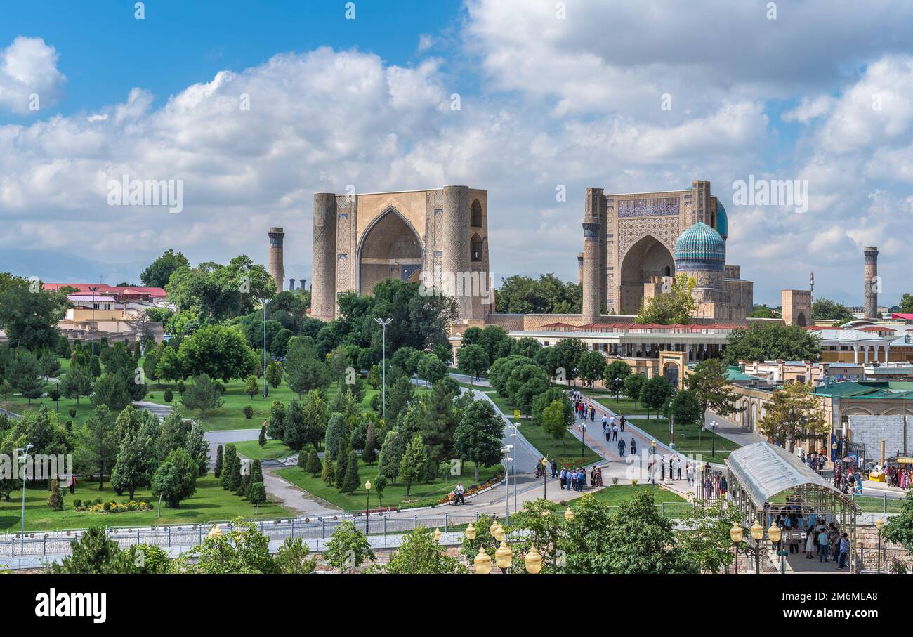 Bibi-Khanym Mosque in Samarkand, Uzbekistan Stock Photo