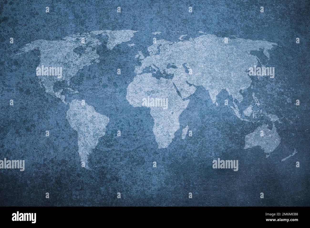 Grunge map of the world Stock Photo