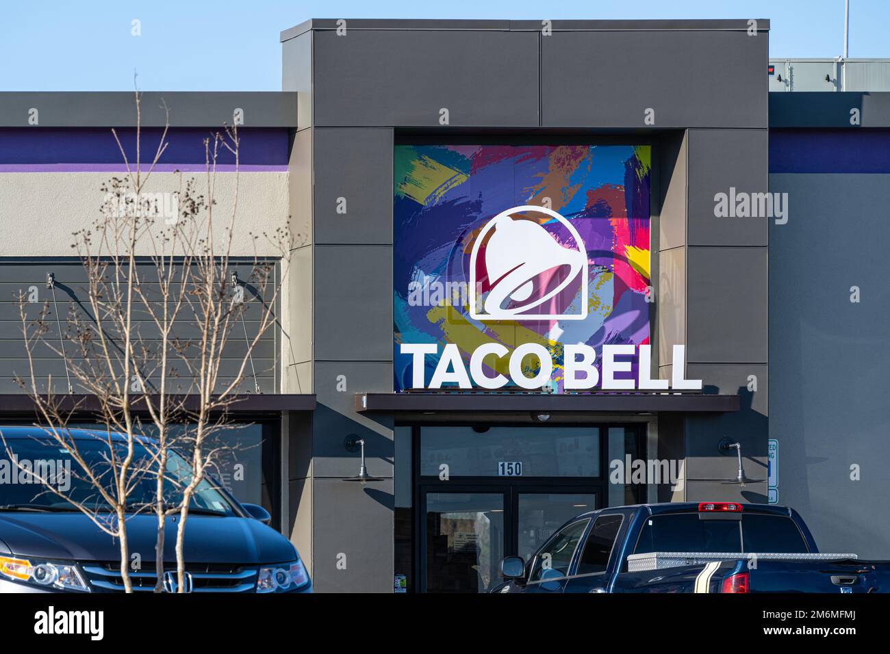 New Taco Bell restaurant along I-22 in Jasper, Alabama. (USA) Stock Photo