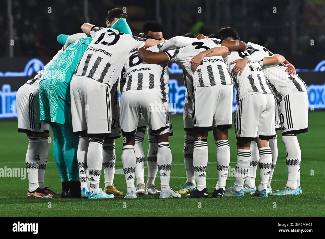 Juventus team before the match during the italian soccer Serie A match