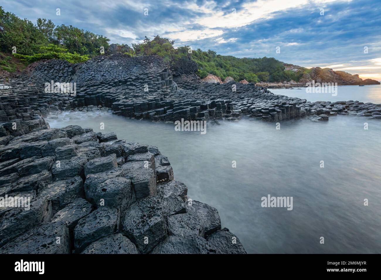 Ganh Da Dia or Dia stone at Phu Yen, Vietnam. Unesco heritage Stock Photo
