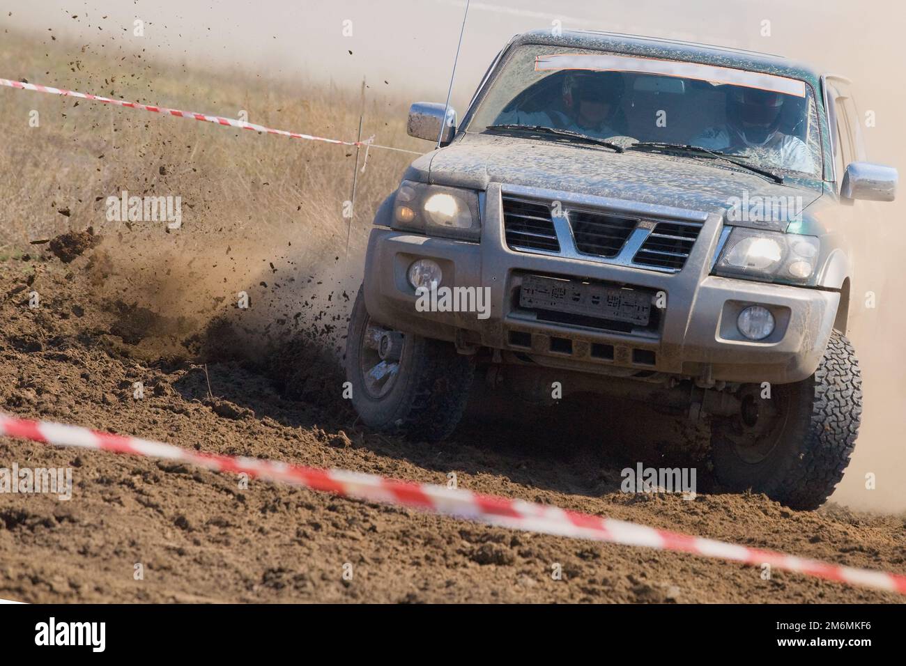 Off road rally raid 4X4 jeep sprint race. Stock Photo