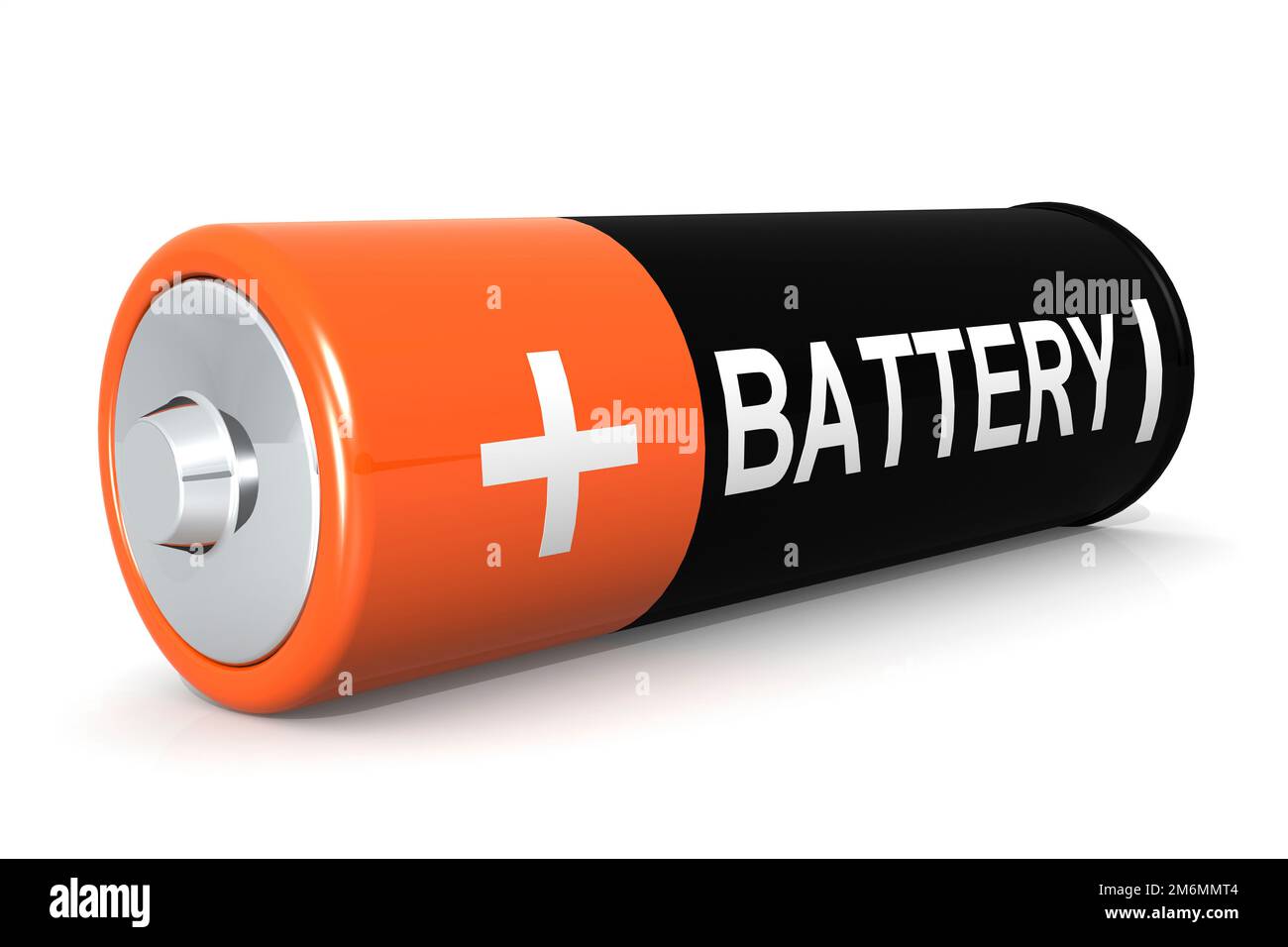 Double A battery isolated on white background Stock Photo - Alamy
