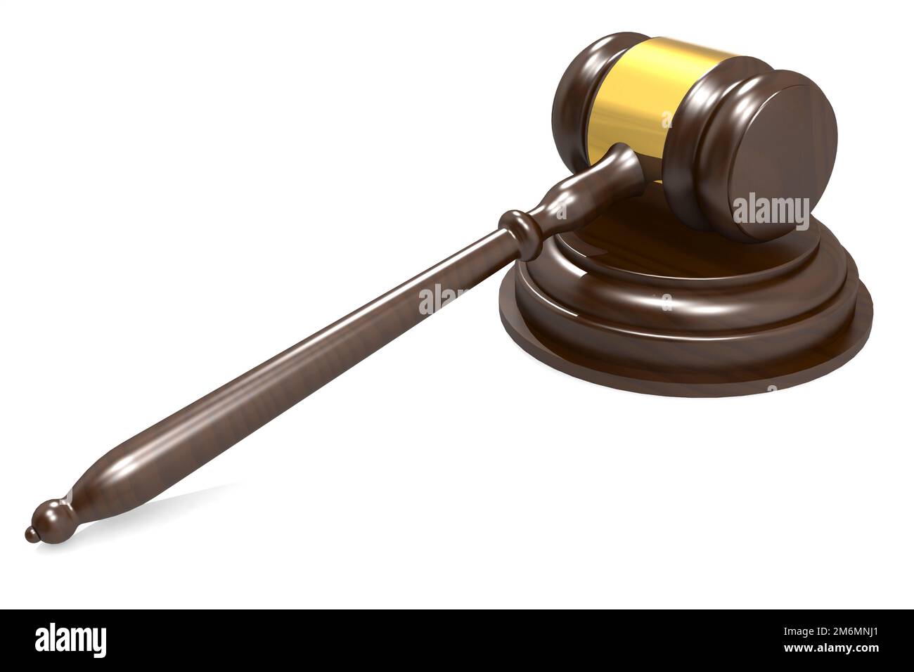 Gavel and sound block isolated on white background Stock Photo - Alamy