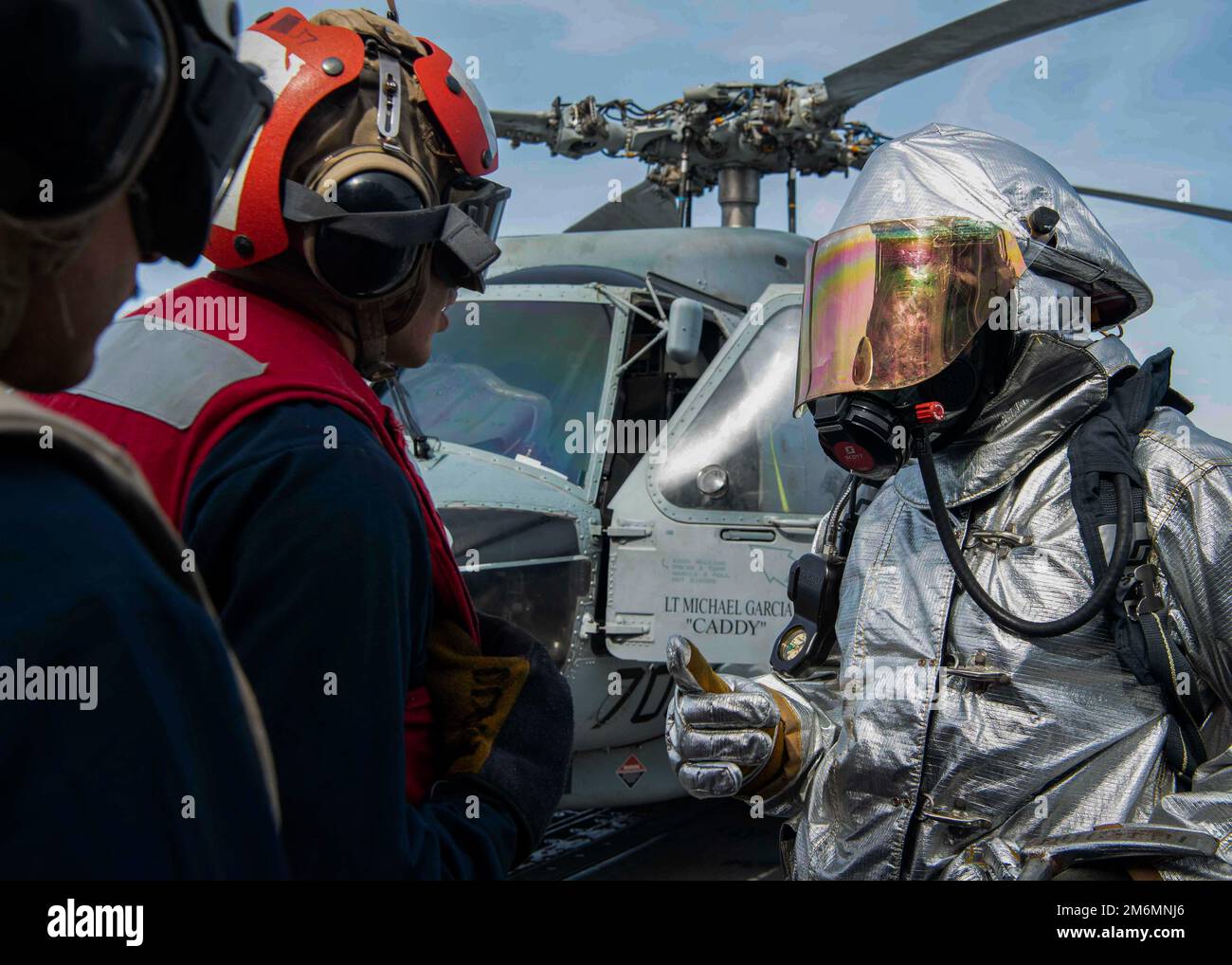 Firefighting Open Water Relay INDIAN OCEAN (May 2, 2022) Damage Controlman Fireman Nicholas Rozanski ...