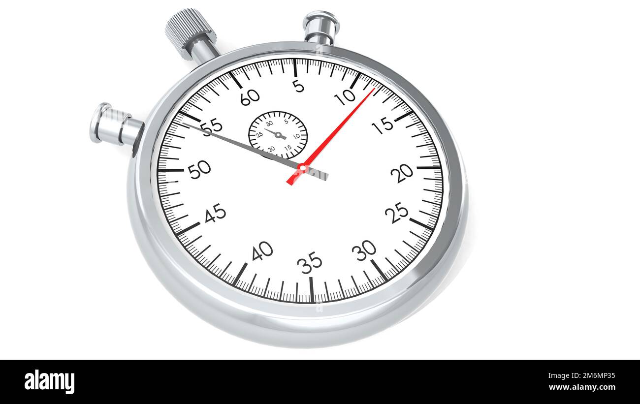 Classic stopwatch isolated on white background Stock Photo - Alamy