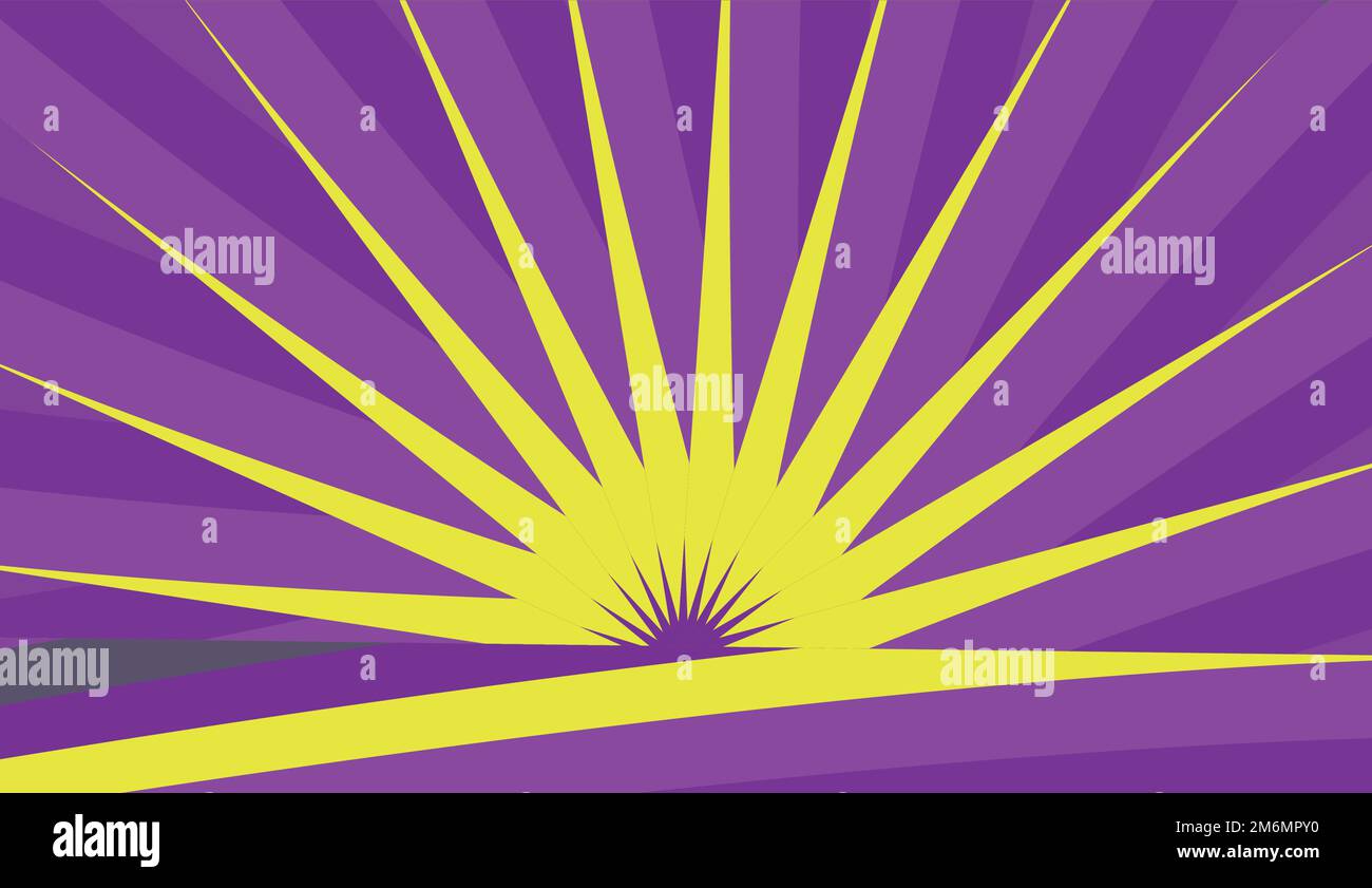 Rising sun on the horizon Stock Vector Images - Alamy