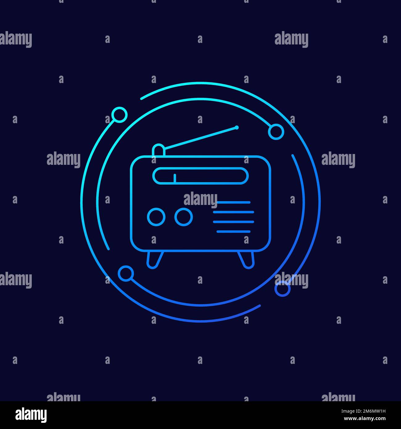 Radio icon, FM tuner, linear design Stock Vector Image & Art Alamy