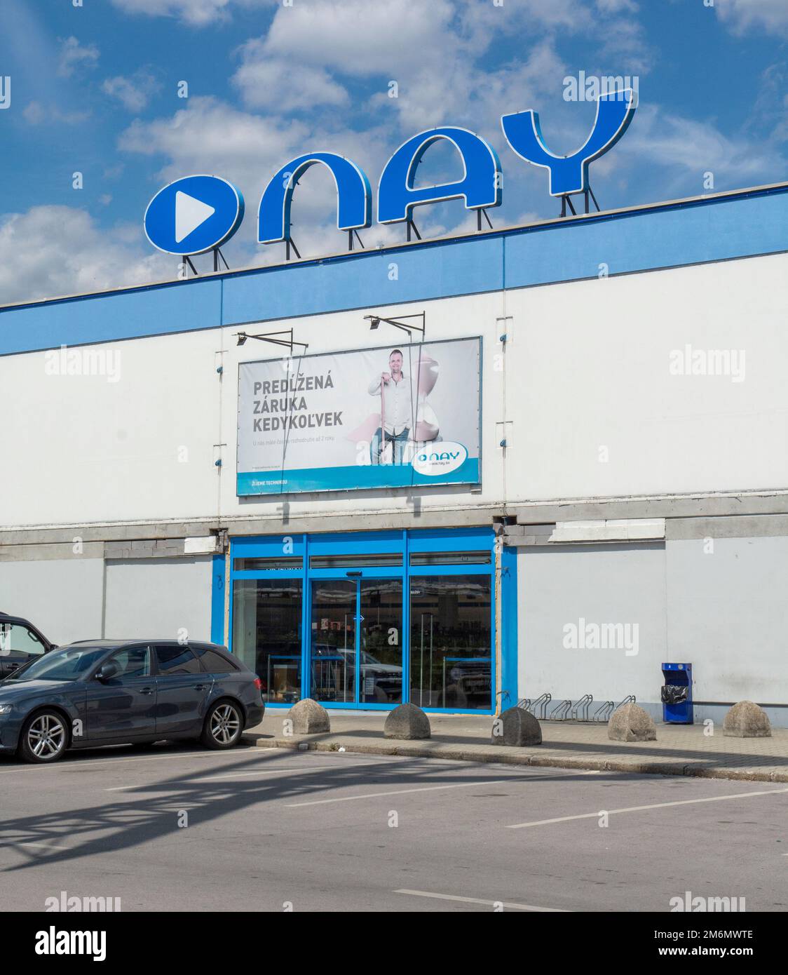 Banska Bystrica, Slovakia - July, 16, 2022 : Nay elektrodom (Nay electronics). NAY is the largest specialised retail seller of e Stock Photo