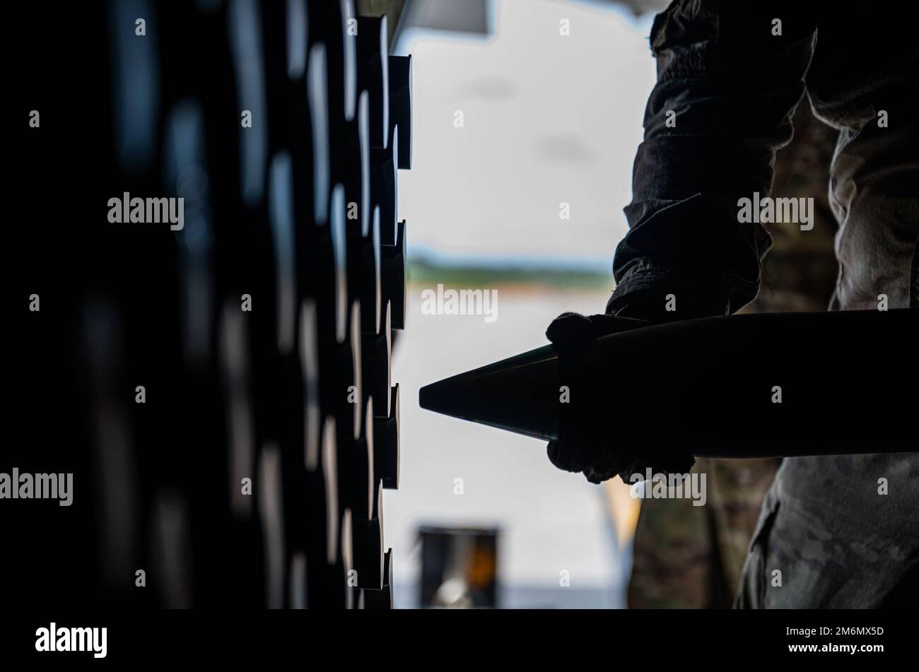 U.S. Air Force Staff Sgt. Brett Abrahamson, an aerial gunner with the ...
